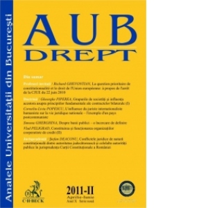 Analele Universitatii din Bucuresti - Seria Drept, Nr. II din 2011