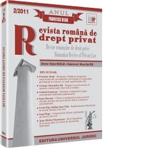 Revista romana de drept privat nr. 2/2011 - Anul Francisc Deak