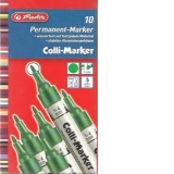 Marker permanent, Colli 1-4 mm reincarcabil, verde
