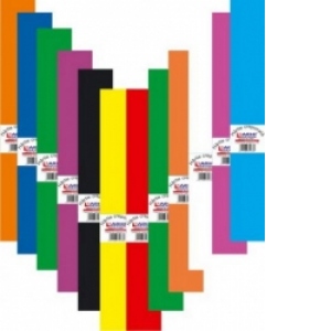 Hartie creponata, 20 bucati/set, diferite culori