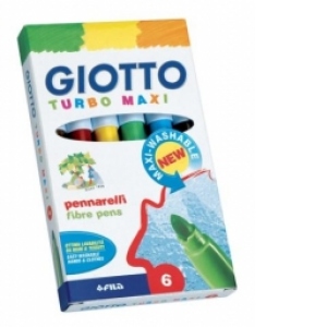 Carioci varf gros GIOTTO TURBO MAXI 6 culori