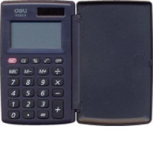 Calculator de buzunar cu clapa Deli, 8 digiti, dimensiune 104x63x11 mm