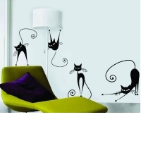 Sticker decorativ Pisicute 2(55x135)