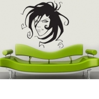 Sticker decorativ Crazy girl(30x30)