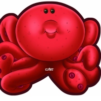 Lipeste si coloreaza. Caracatita