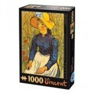 Puzzle 1000 piese Vincent Van Gogh - Against a background of wheat