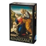 Puzzle 1000 piese Raphael - Sfanta familie cu miel