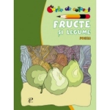 Fructe si legume - Poezii. Carte de colorat