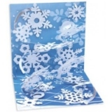 Felicitare 3D pentru iarna / Craciun : Snowflakes