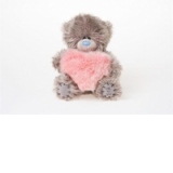 Ursulet de plus cu inimioara roz (13 cm)