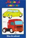 Masini si camioane - bloc de colorat
