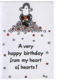 Felicitare : A very happy birthday from my heart of hearts!
