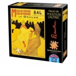 Puzzle 515 piese Henri de Toulouse-Lautrec - Moulin Rouge: La Goulue