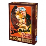 Puzzle 1000 piese Vintage Posters - Marlene Dietrich, The Devil is a Woman