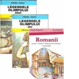 Pachet promotional Legendele Olimpului (2 volume: ZEII.EROII - editie de chiosc) + Romanii (mini-enciclopedie) - Istorie. Cultura. Obiceiuri si costume. Curiozitati