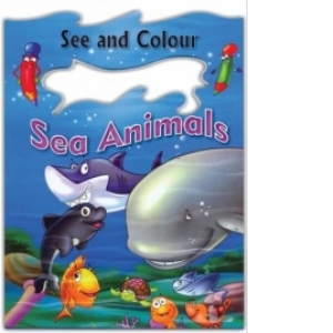 Priveste si Coloreaza - Animalute Marine