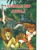 Animale din jungla . Carte de citit si colorat