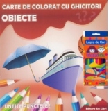 Carte de colorat cu ghicitori - Obiecte + Creioane color 12 culori