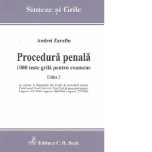 Procedura penala. 1000 teste grila pentru examene. Editia 2