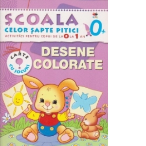 Scoala celor 7 pitici. Desene colorate - activitati pentru copiii de la 0 la 1 an