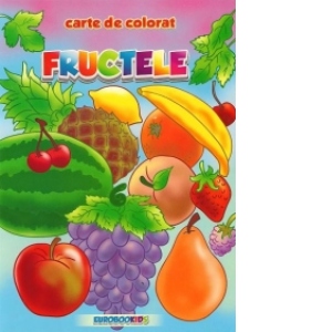 Fructele – carte de colorat (romana-engleza)