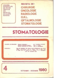 Stomatologia - Revista a societatii de stomatologie (1980/octombrie-decembrie)