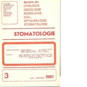 Stomatologia - Revista a societatii de stomatologie (1981/iulie-septembrie)