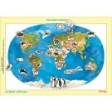 Harta lumii cu animale - Joc didactic cu 30 de piese