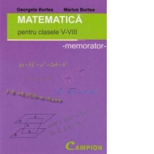 Matematica pentru clasele V-VIII - memorator -