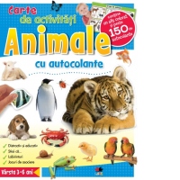 Carte de activitati - Animale cu autocolante