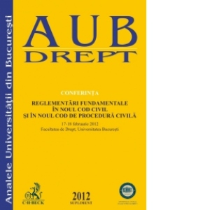 Supliment Analele Universitatii din Bucuresti 2012