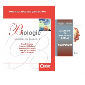 Pachet 2 carti pentru Admiterea la Medicina: Biologie / Cristescu - Manual pentru clasa a XI-a + Anatomia si fiziologia omului - Compendiu