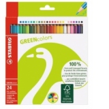 Creioane de colorat STABILO GREENcolors (set 24 bucati)