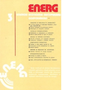 ENERG - Energie. Economie. Recuperare. Gospodarire - Volumul al III-lea