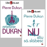 Pachet promotional Pierre Dukan 2 carti: 1. Retetele Dukan. Planul Protal in 350 de retete; 2. Nu stiu sa slabesc