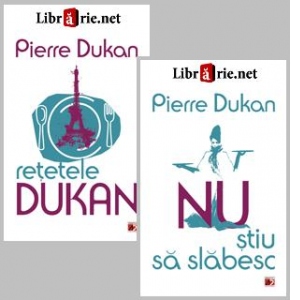 Pachet promotional Pierre Dukan 2 carti: 1. Retetele Dukan. Planul Protal in 350 de retete; 2. Nu stiu sa slabesc