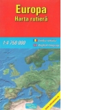 Europa. Harta rutiera (1:4 750 000 - 70 x 100 cm)
