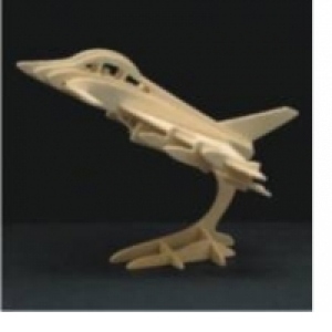 Puzzle 3D lemn - avion Eurofighter