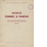 Calculatii economice si financiare - Manual pentru scolile medii tehnice de comert si scoli medii tehnice de cooperatie, Anul IV