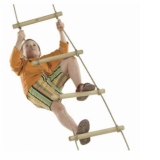 Scara franghie, Wooden rungs Rope Ladder - PP 10 - 2,65m - 6 trepte