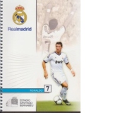 Caiet A4 cu spirala- 60 file- Patratele- Real Madrid