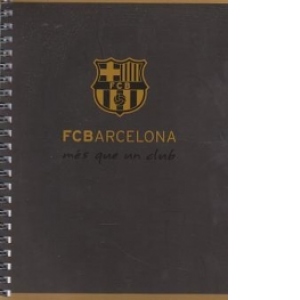 Caiet A5 cu spirala -60 file-Matematica-FC Barcelona