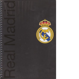 Caiet A4 cu spirala- 60 file- Patratele- Real Madrid