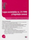 Legea societatilor nr. 31/1990 si legislatie conexa. Actualizat la 17 iunie 2013