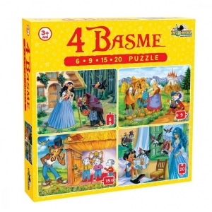Noriel Puzzle - 4 Basme Mici - 6, 9, 15, 20 piese