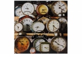 Tablou panza Clocks 50x50 cm