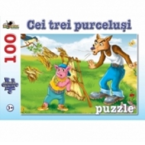 Puzzle 100 piese - Cei Trei Purcelusi