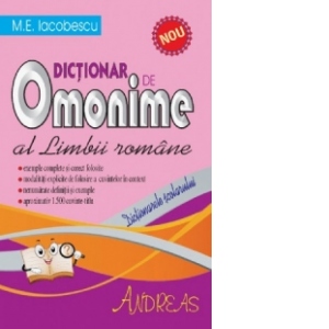 Dictionar de Omonime al Limbii Romane Carti poza bestsellers.ro