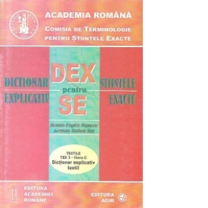 Dictionar explicativ pentru stiintele exacte - Textile TEX 3  (Litera C) - Roman/Englez/Francez/German/Italian/Rus