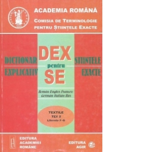 Dictionar explicativ pentru stiintele exacte - Textile TEX 5  (Literele F-G) - Roman/Englez/Francez/German/Italian/Rus